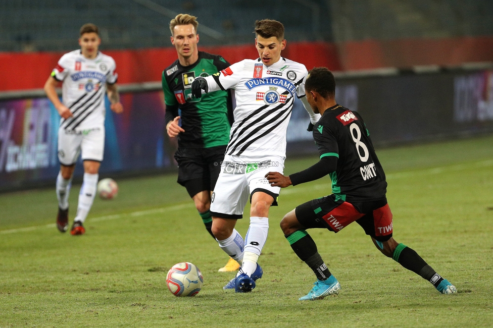 Sturm Graz - Innsbruck
OEFB Cup, 3. Runde, SK Sturm Graz - FC Wacker Innsbruck, Stadion Liebenau Graz, 28.08.2020. 

Foto zeigt Ivan Ljubic (Sturm)
