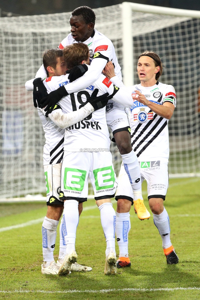 Sturm Graz - Innsbruck
OEFB Cup, 3. Runde, SK Sturm Graz - FC Wacker Innsbruck, Stadion Liebenau Graz, 28.08.2020. 

Foto zeigt Andreas Kuen (Sturm), Philipp Huspek (Sturm), Amadou Dante (Sturm) und Stefan Hierlaender (Sturm)
Schlüsselwörter: torjubel