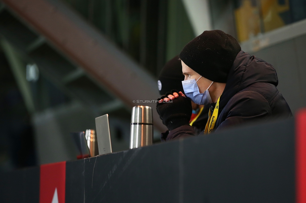 Sturm Graz - Tirol
Oesterreichische Fussball Bundesliga, 9. Runde, SK Sturm Graz - WSG Tirol, Stadion Liebenau Graz, 28.11.2020. 

Foto zeigt Journalisten
Schlüsselwörter: COVID19