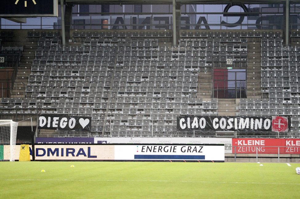 Sturm Graz - Tirol
Oesterreichische Fussball Bundesliga, 9. Runde, SK Sturm Graz - WSG Tirol, Stadion Liebenau Graz, 28.11.2020. 

Foto zeigt Spruchbaender
Schlüsselwörter: diego pisa