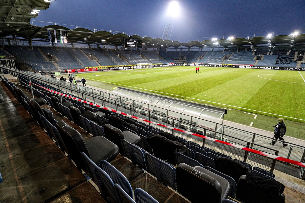 Sturm Graz - Tirol
Oesterreichische Fussball Bundesliga, 9. Runde, SK Sturm Graz - WSG Tirol, Stadion Liebenau Graz, 28.11.2020. 

Foto zeigt eine Innenansicht im Stadion Liebenau
Schlüsselwörter: COVID19