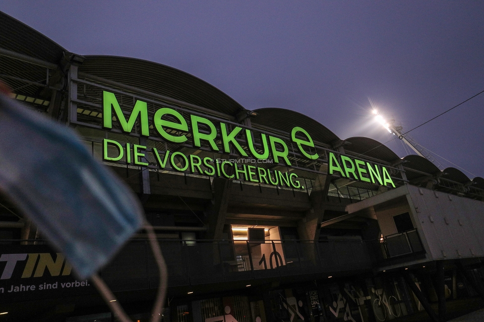 Sturm Graz - Tirol
Oesterreichische Fussball Bundesliga, 9. Runde, SK Sturm Graz - WSG Tirol, Stadion Liebenau Graz, 28.11.2020. 

Foto zeigt eine Aussenansicht vom Stadion Liebenau
Schlüsselwörter: COVID19