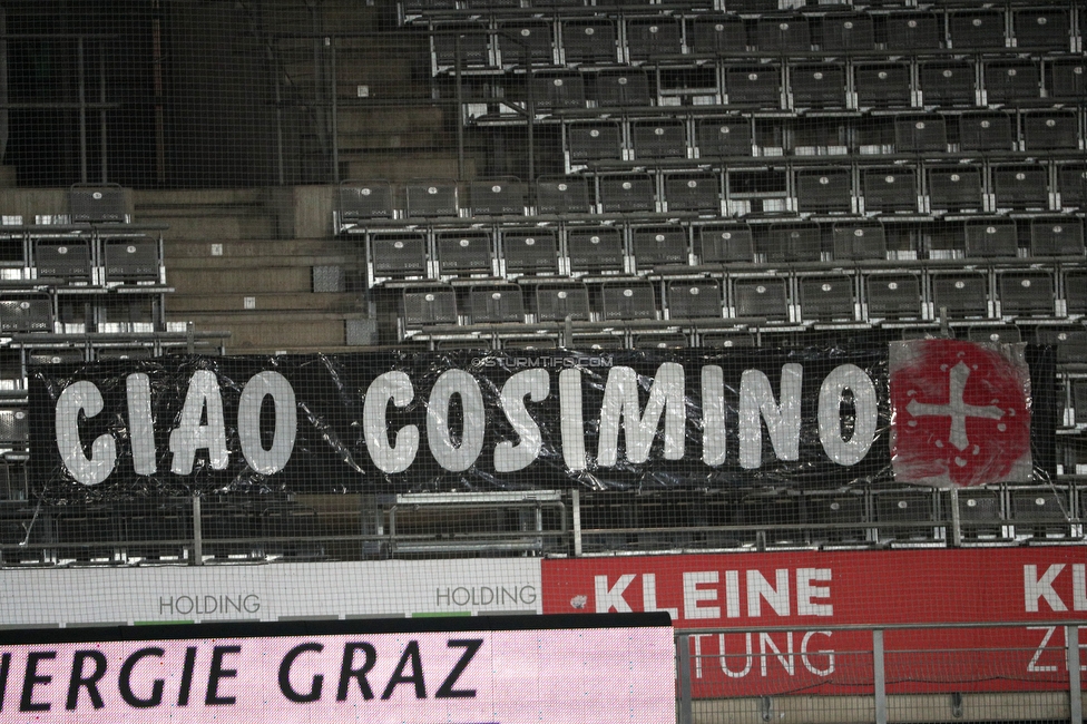 Sturm Graz - Tirol
Oesterreichische Fussball Bundesliga, 9. Runde, SK Sturm Graz - WSG Tirol, Stadion Liebenau Graz, 28.11.2020. 

Foto zeigt Fans von Sturm mit einem Spruchband
Schlüsselwörter: pisa