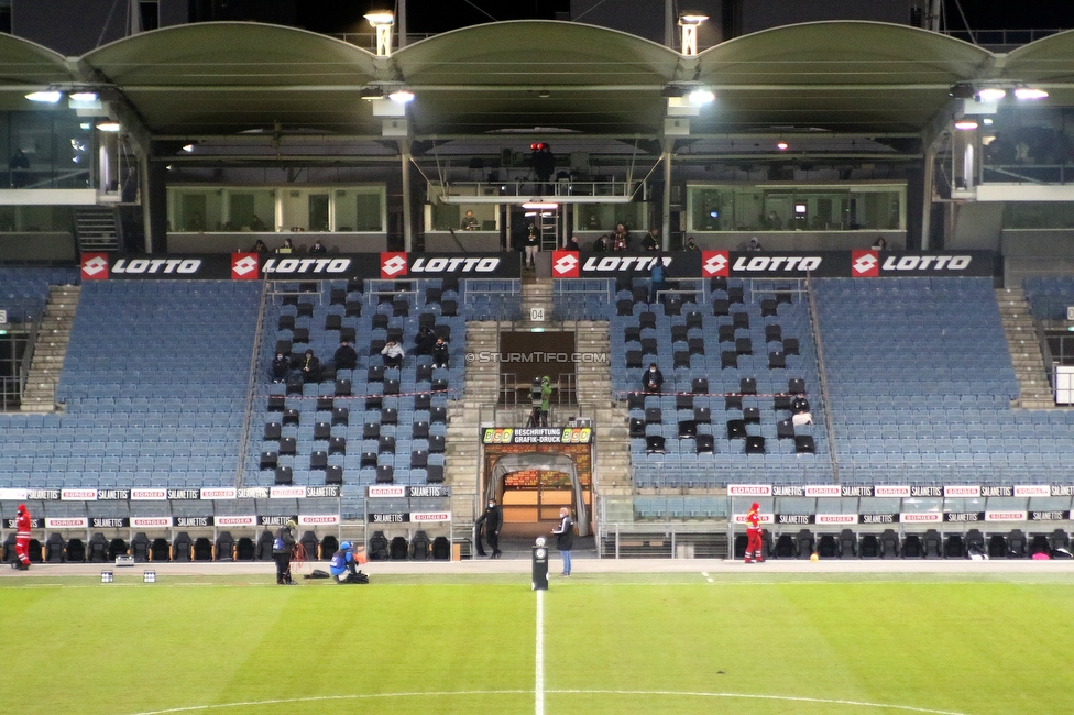 Sturm Graz - Tirol
Oesterreichische Fussball Bundesliga, 9. Runde, SK Sturm Graz - WSG Tirol, Stadion Liebenau Graz, 28.11.2020. 

Foto zeigt eine Innenansicht im Stadion Liebenau
Schlüsselwörter: COVID19