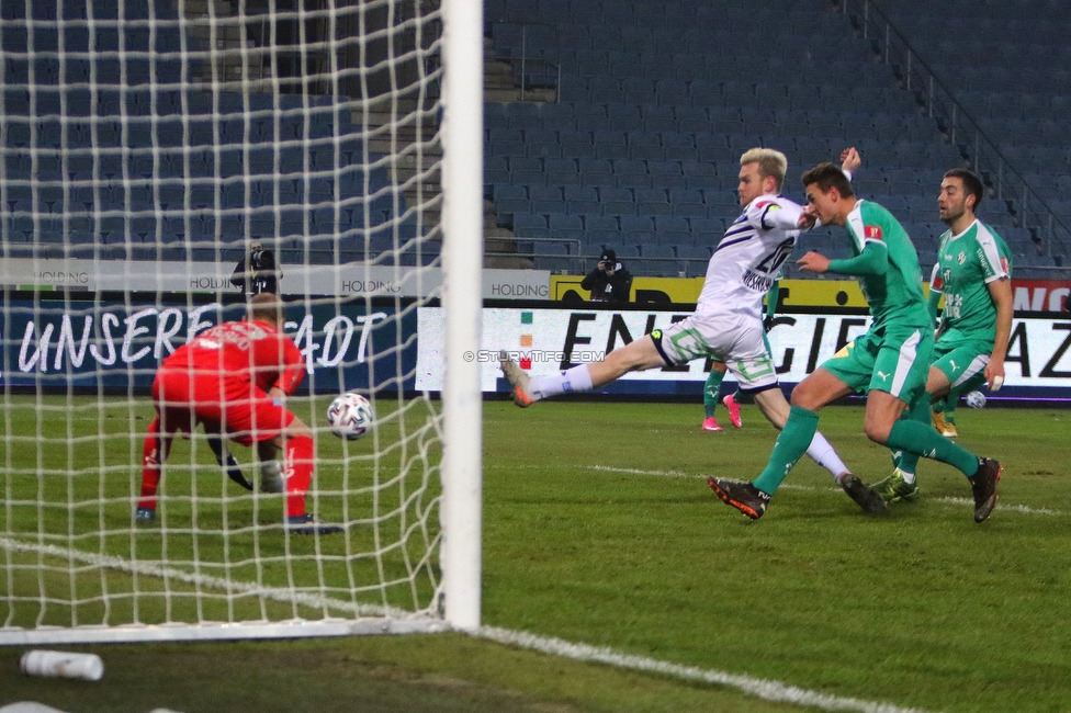 Sturm Graz - Tirol
Oesterreichische Fussball Bundesliga, 9. Runde, SK Sturm Graz - WSG Tirol, Stadion Liebenau Graz, 28.11.2020. 

Foto zeigt Kevin Friesenbichler (Sturm)
