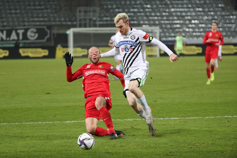 Sturm Graz - Admira Wacker
Oesterreichische Fussball Bundesliga, 11. Runde, SK Sturm Graz - FC Admira Wacker, Stadion Liebenau Graz, 12.12.2020. 

Foto zeigt Kevin Friesenbichler (Sturm)
Schlüsselwörter: COVID19 geisterspiel