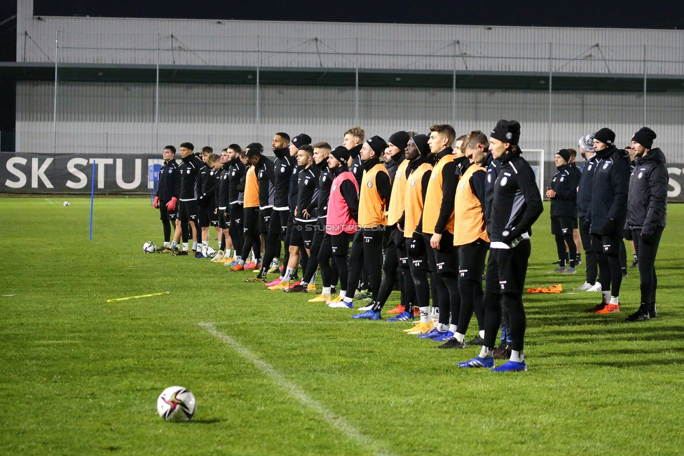 Sturm Graz Training
Oesterreichische Fussball Bundesliga, SK Sturm Graz Training, Trainingszentrum Messendorf, 18.12.2020. 

Foto zeigt die Mannschaft von Sturm
Schlüsselwörter: COVID19