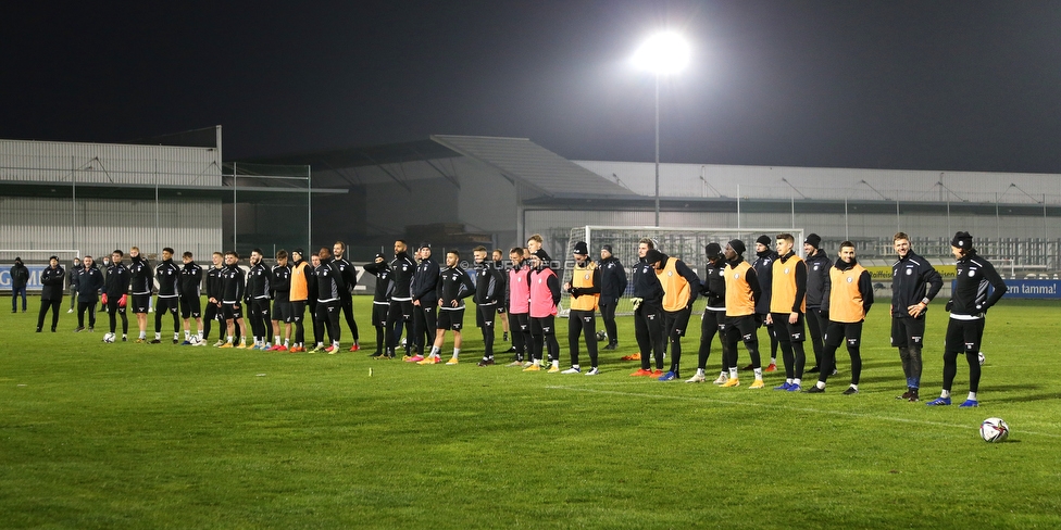 Sturm Graz Training
Oesterreichische Fussball Bundesliga, SK Sturm Graz Training, Trainingszentrum Messendorf, 18.12.2020. 

Foto zeigt die Mannschaft von Sturm
Schlüsselwörter: COVID19