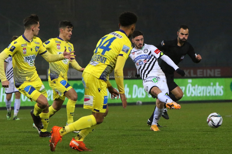 Sturm Graz - St. Poelten
Oesterreichische Fussball Bundesliga, 12. Runde, SK Sturm Graz - SKN St. Poelten, Stadion Liebenau Graz, 19.12.2020. 

Foto zeigt Otar Kiteishvili (Sturm)
Schlüsselwörter: COVID19 geisterspiel