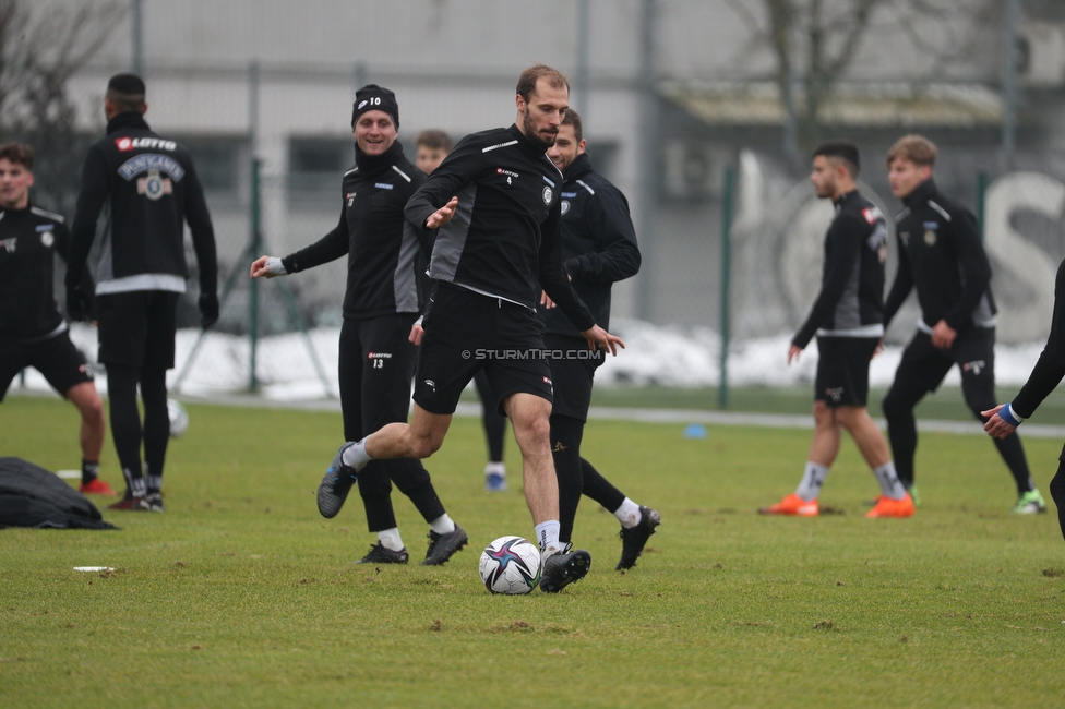 Sturm Graz Trainingsauftakt
Oesterreichische Fussball Bundesliga, SK Sturm Graz Trainingsauftakt, Trainingszentrum Messendorf, 04.01.2021. 

Foto zeigt Jon Gorenc-Stankovic (Sturm)
