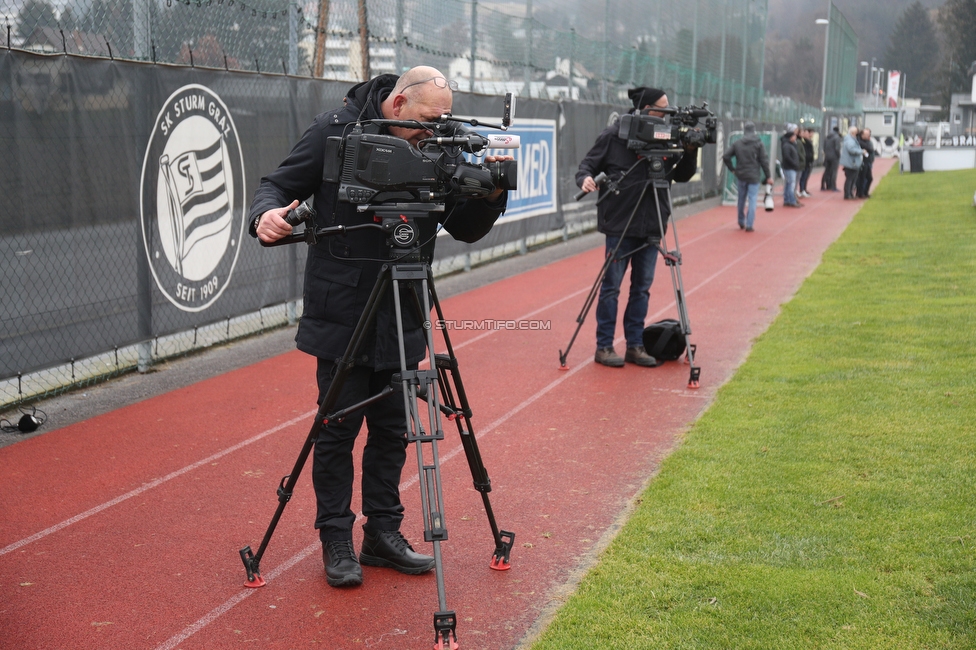 Sturm Graz Trainingsauftakt
Oesterreichische Fussball Bundesliga, SK Sturm Graz Trainingsauftakt, Trainingszentrum Messendorf, 04.01.2021. 

Foto zeigt Medienvertreter
