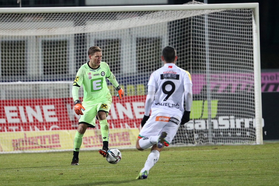 Wolfsberg - Sturm Graz
Oesterreichische Fussball Bundesliga, 7. Runde, Wolfsberger AC - SK Sturm Graz, Lavanttal-Arena Wolfsberg, 17.01.2021. 

Foto zeigt Joerg Siebenhandl (Sturm) und Dejan Joveljic (Wolfsberg)
Schlüsselwörter: COVID19 geisterspiel