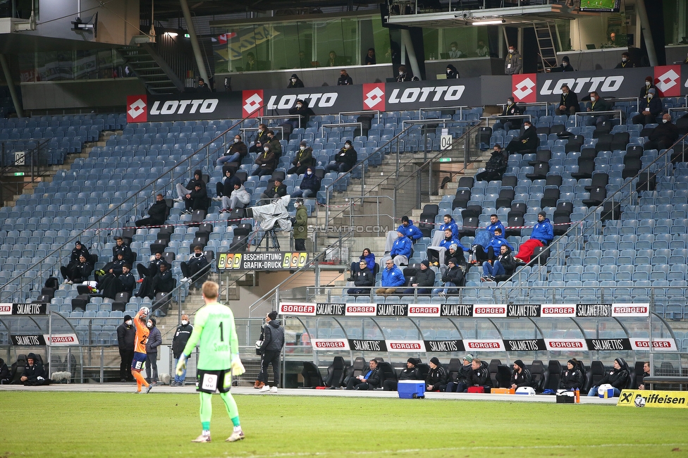 Sturm Graz - Hartberg
Oesterreichische Fussball Bundesliga, 14. Runde, SK Sturm Graz - TSV Hartberg, Stadion Liebenau Graz, 26.01.2021. 

Foto zeigt eine Innenansicht im Stadion Liebenau
Schlüsselwörter: COVID19 geisterspiel