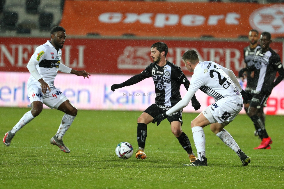 Altach - Sturm Graz
Oesterreichische Fussball Bundesliga, 15. Runde, SCR Altach - SK Sturm Graz, Stadion Schnabelholz Altach, 30.01.2021. 

Foto zeigt Otar Kiteishvili (Sturm)
Schlüsselwörter: COVID19 geisterspiel