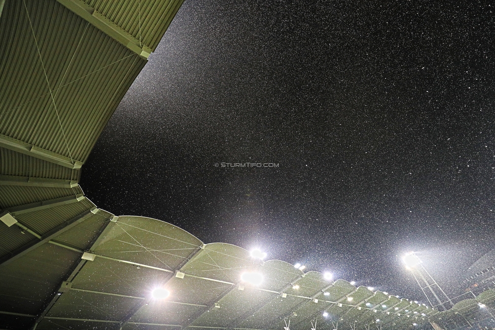 Sturm Graz - Ried
Oesterreichische Fussball Bundesliga, 16. Runde, SK Sturm Graz - SV Ried, Stadion Liebenau Graz, 09.02.2021. 

Foto zeigt eine Innenansicht im Stadion Liebenau
Schlüsselwörter: COVID19 geisterspiel wetter