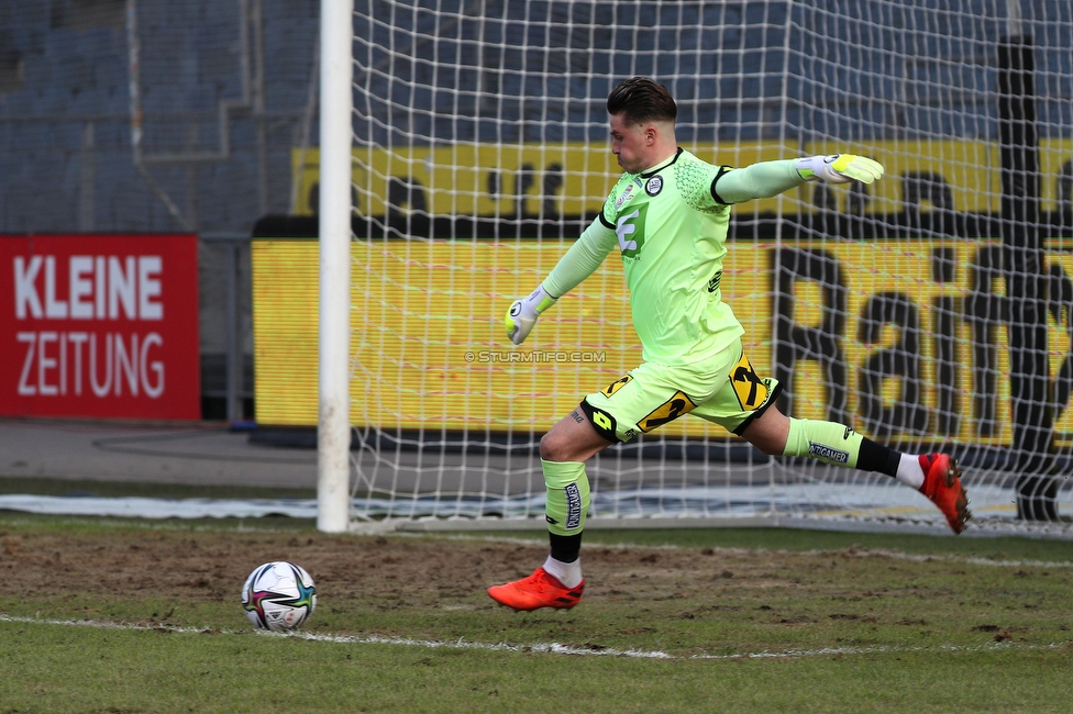 Sturm Graz - Wolfsberg
Oesterreichische Fussball Bundesliga, 18. Runde, SK Sturm Graz - Wolfsberger AC, Stadion Liebenau Graz, 21.02.2021. 

Foto zeigt Tobias Schuetzenauer (Sturm)
Schlüsselwörter: COVID19 geisterspiel