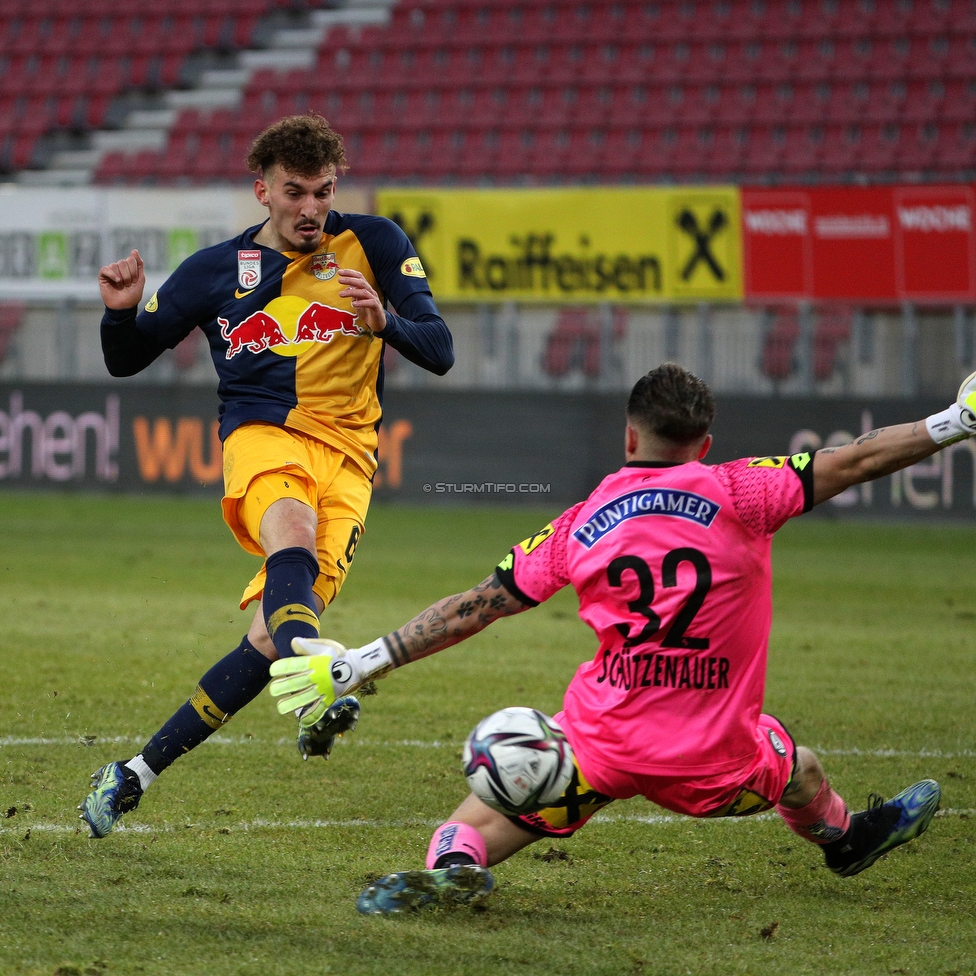 Sturm Graz - Salzburg
Oesterreichische Fussball Bundesliga, 19. Runde, SK Sturm Graz - FC RB Salzburg, Woerthersee Stadion Klagenfurt, 28.02.2021. 

Foto zeigt Tobias Schuetzenauer (Sturm)
Schlüsselwörter: COVID19 geisterspiel