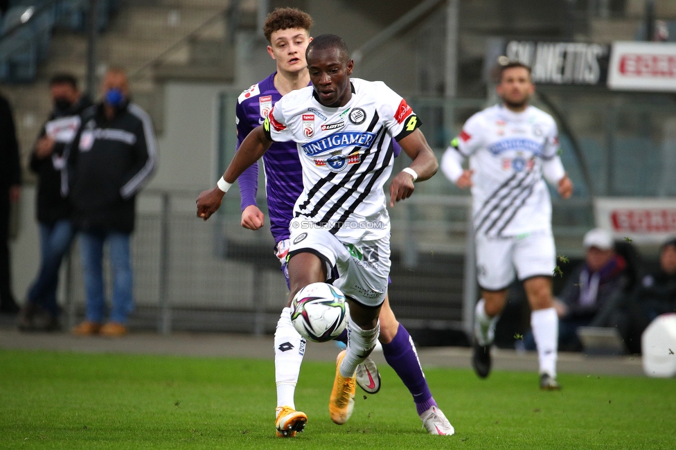 Sturm Graz - Austria Wien
Oesterreichische Fussball Bundesliga, 21. Runde, SK Sturm Graz - FK Austria Wien, Stadion Liebenau Graz, 14.03.2021. 

Foto zeigt Kelvin Yeboah (Sturm)
Schlüsselwörter: COVID19 geisterspiel