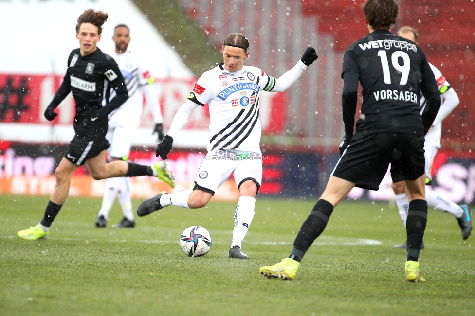 Admira Wacker - Sturm Graz
Oesterreichische Fussball Bundesliga, 22. Runde, FC Admira Wacker - SK Sturm Graz, Stadion Suedstadt Maria Enzersdorf, 21.03.2021. 

Foto zeigt Stefan Hierlaender (Sturm)
Schlüsselwörter: COVID19 geisterspiel