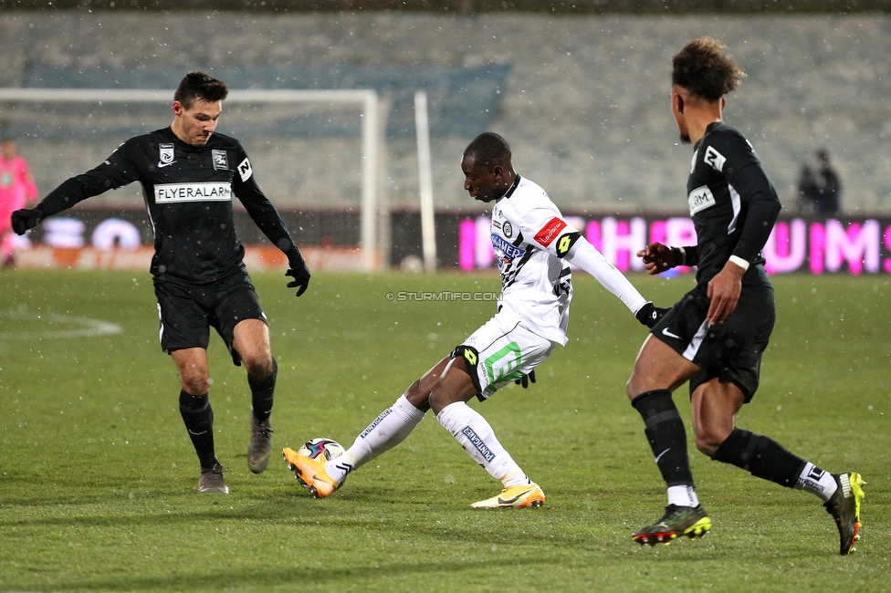 Admira Wacker - Sturm Graz
Oesterreichische Fussball Bundesliga, 22. Runde, FC Admira Wacker - SK Sturm Graz, Stadion Suedstadt Maria Enzersdorf, 21.03.2021. 

Foto zeigt Amadou Dante (Sturm)
Schlüsselwörter: COVID19 geisterspiel