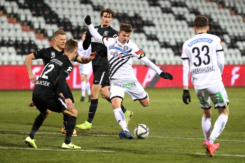 Admira Wacker - Sturm Graz
Oesterreichische Fussball Bundesliga, 22. Runde, FC Admira Wacker - SK Sturm Graz, Stadion Suedstadt Maria Enzersdorf, 21.03.2021. 

Foto zeigt Ivan Ljubic (Sturm) und Dardan Shabanhaxhaj (Sturm)
