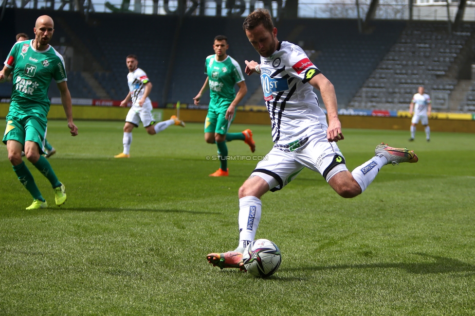 Sturm Graz - WSG Tirol
Oesterreichische Fussball Bundesliga, 24. Runde, SK Sturm Graz - WSG Tirol, Stadion Liebenau Graz, 11.04.2021. 

Foto zeigt Jakob Jantscher (Sturm)
Schlüsselwörter: COVID19 geisterspiel