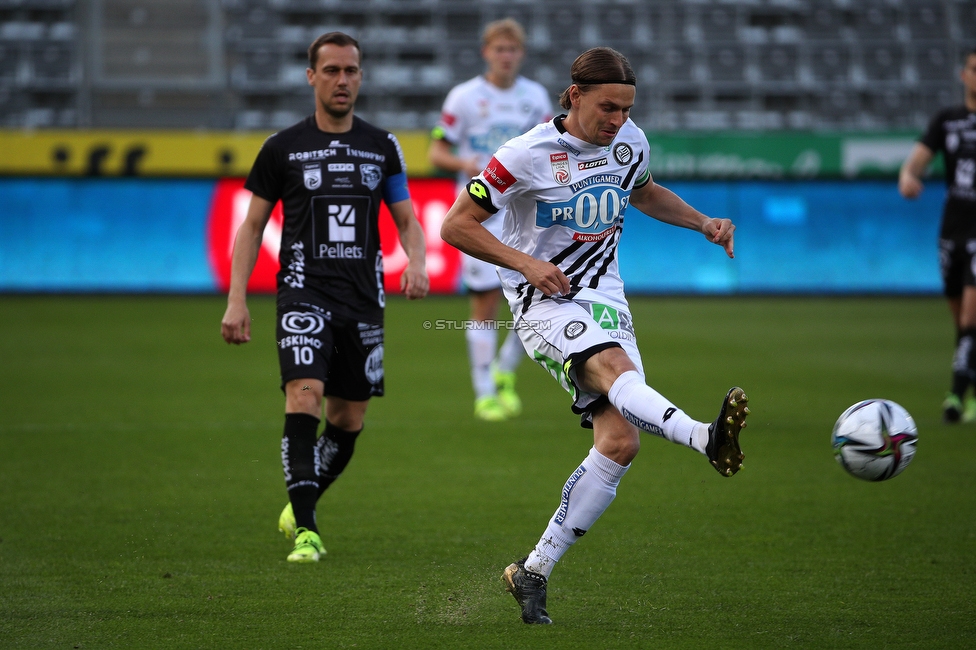 Sturm Graz - Wolfsberg
Oesterreichische Fussball Bundesliga, 26. Runde, SK Sturm Graz - Wolfsberger AC, Stadion Liebenau Graz, 21.04.2021. 

Foto zeigt Stefan Hierlaender (Sturm)
Schlüsselwörter: COVID19 geisterspiel