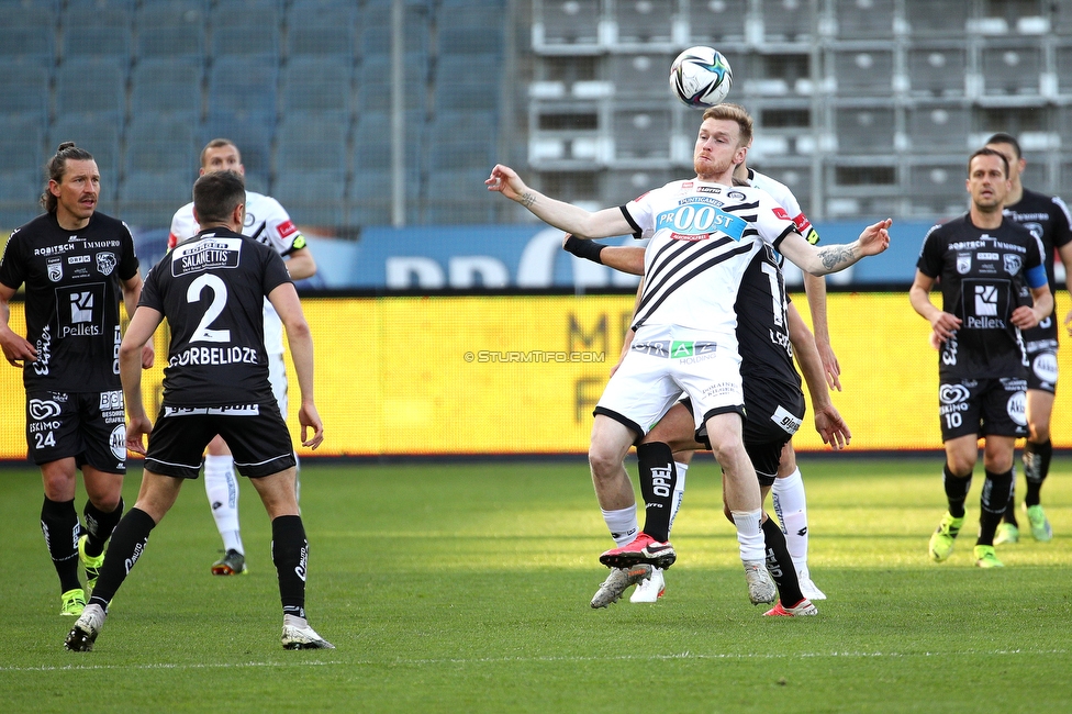 Sturm Graz - Wolfsberg
Oesterreichische Fussball Bundesliga, 26. Runde, SK Sturm Graz - Wolfsberger AC, Stadion Liebenau Graz, 21.04.2021. 

Foto zeigt Kevin Friesenbichler (Sturm)
Schlüsselwörter: COVID19 geisterspiel