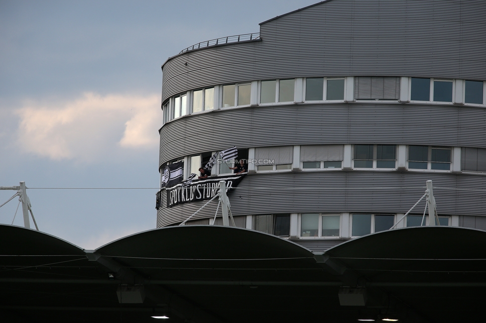 Sturm Graz - LASK
Oesterreichische Fussball Bundesliga, 27. Runde, SK Sturm Graz - LASK, Stadion Liebenau Graz, 25.04.2021. 

Foto zeigt Fans von Sturm
Schlüsselwörter: COVID19 geisterspiel