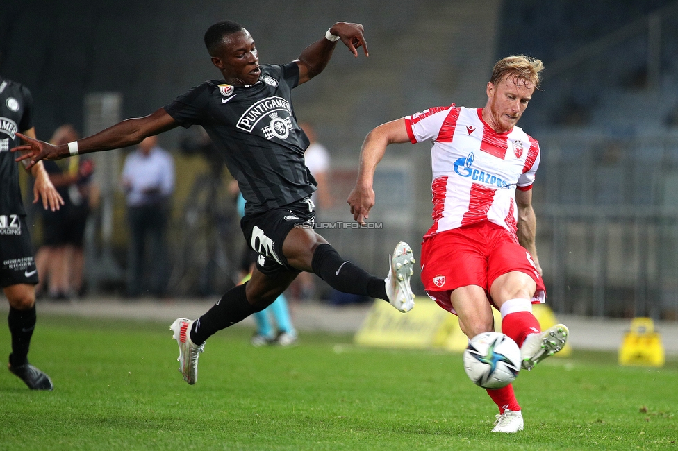 Sturm Graz - Roter Stern Belgrad
Testspiel, SK Sturm Graz - FK Roter Stern Belgrad, Stadion Liebenau Graz, 08.07.2021. 

Foto zeigt Kelvin Yeboah (Sturm)
