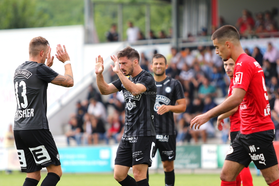 Stadl-Paura - Sturm Graz
OEFB Cup, 1. Runde, ATSV Stadl-Paura - SK Sturm Graz, Maximilian-Pagl-Stadion Stadl-Paura, 17.07.2021. 

Foto zeigt Jakob Jantscher (Sturm) und Otar Kiteishvili (Sturm)
Schlüsselwörter: torjubel