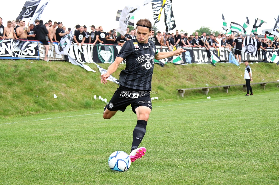 Stadl-Paura - Sturm Graz
OEFB Cup, 1. Runde, ATSV Stadl-Paura - SK Sturm Graz, Maximilian-Pagl-Stadion Stadl-Paura, 17.07.2021. 

Foto zeigt Stefan Hierlaender (Sturm)
