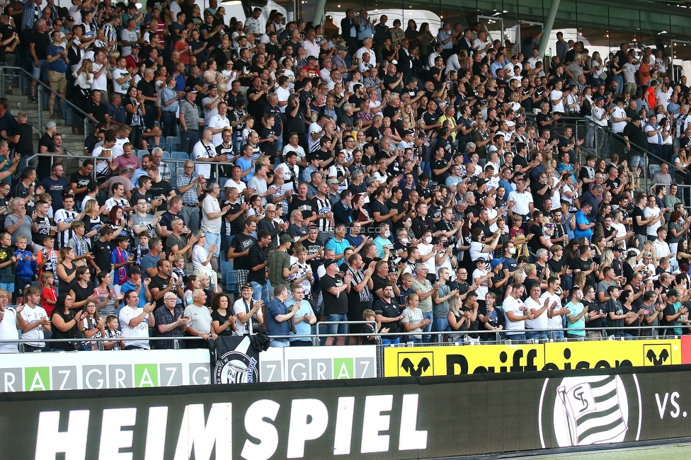 Sturm Graz - RB Salzburg
Oesterreichische Fussball Bundesliga, 1. Runde, SK Sturm Graz - FC RB Salzburg, Stadion Liebenau Graz, 23.07.2021. 

Foto zeigt Fans von Sturm
Schlüsselwörter: heimspiel