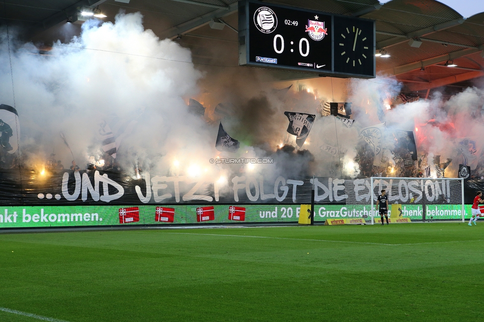 Sturm Graz - RB Salzburg
Oesterreichische Fussball Bundesliga, 1. Runde, SK Sturm Graz - FC RB Salzburg, Stadion Liebenau Graz, 23.07.2021. 

Foto zeigt Fans von Sturm
Schlüsselwörter: pyrotechnik