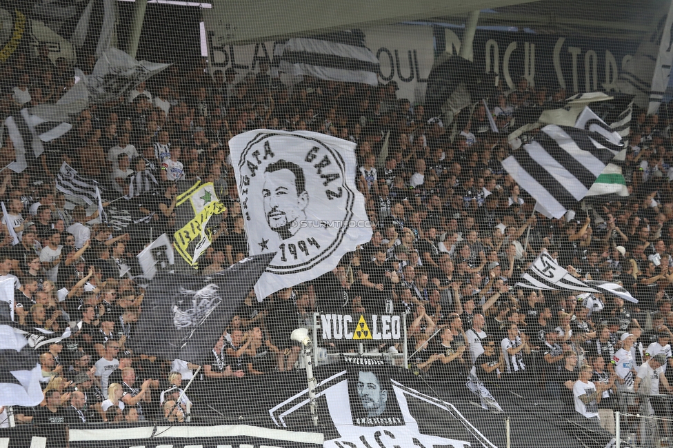 Sturm Graz - RB Salzburg
Oesterreichische Fussball Bundesliga, 1. Runde, SK Sturm Graz - FC RB Salzburg, Stadion Liebenau Graz, 23.07.2021. 

Foto zeigt Fans von Sturm
Schlüsselwörter: brigata