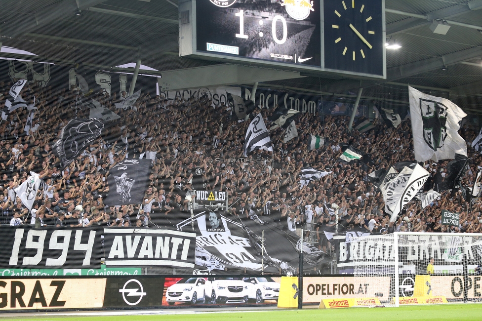 Sturm Graz - RB Salzburg
Oesterreichische Fussball Bundesliga, 1. Runde, SK Sturm Graz - FC RB Salzburg, Stadion Liebenau Graz, 23.07.2021. 

Foto zeigt Fans von Sturm
Schlüsselwörter: brigata