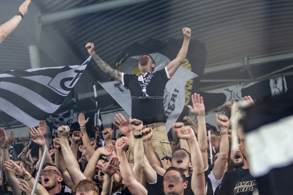 Sturm Graz - RB Salzburg
Oesterreichische Fussball Bundesliga, 1. Runde, SK Sturm Graz - FC RB Salzburg, Stadion Liebenau Graz, 23.07.2021. 

Foto zeigt Fans von Sturm
Schlüsselwörter: brigata