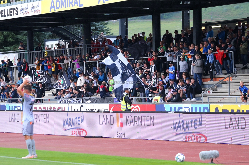 Wolfsberg - Sturm Graz
Oesterreichische Fussball Bundesliga, 2. Runde, Wolfsberger AC - SK Sturm Graz, Lavanttal Arena Wolfsberg, 01.08.2021. 

Foto zeigt Fans von Wolfsberg
