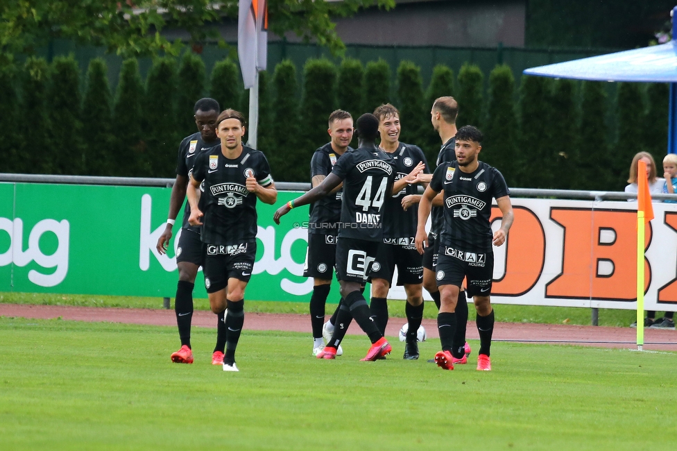 Wolfsberg - Sturm Graz
Oesterreichische Fussball Bundesliga, 2. Runde, Wolfsberger AC - SK Sturm Graz, Lavanttal Arena Wolfsberg, 01.08.2021. 

Foto zeigt die Mannschaft von Sturm
Schlüsselwörter: torjubel