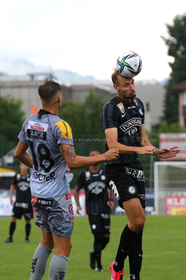 Wolfsberg - Sturm Graz
Oesterreichische Fussball Bundesliga, 2. Runde, Wolfsberger AC - SK Sturm Graz, Lavanttal Arena Wolfsberg, 01.08.2021. 

Foto zeigt Jon Gorenc-Stankovic (Sturm)
Schlüsselwörter: kopfball