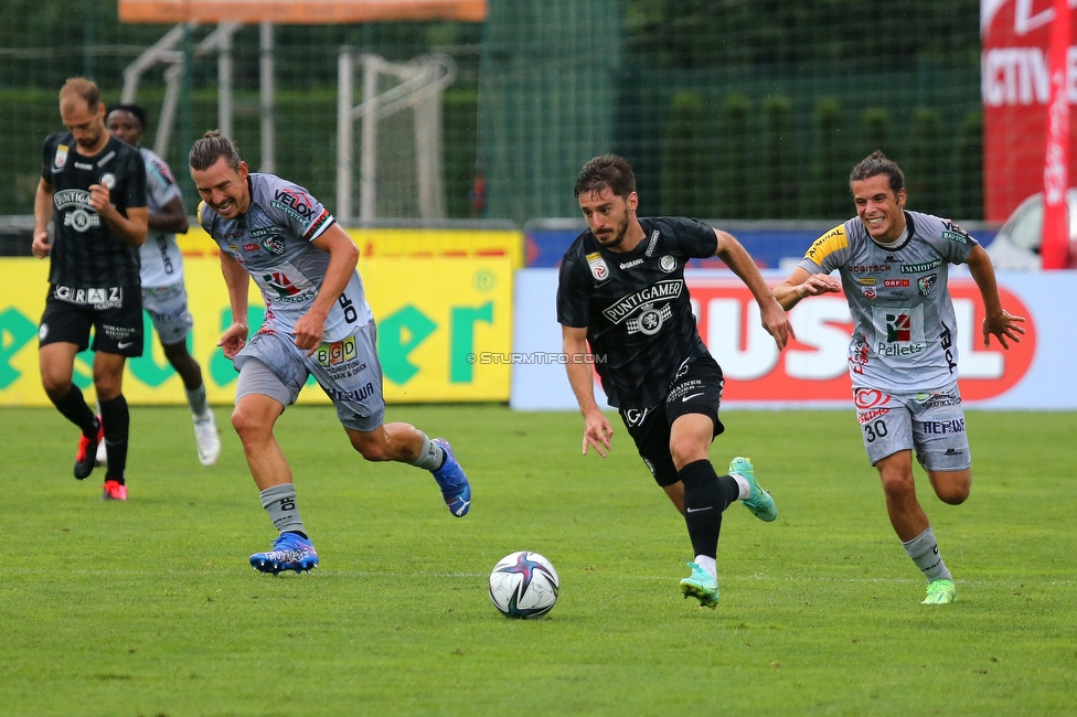 Wolfsberg - Sturm Graz
Oesterreichische Fussball Bundesliga, 2. Runde, Wolfsberger AC - SK Sturm Graz, Lavanttal Arena Wolfsberg, 01.08.2021. 

Foto zeigt Otar Kiteishvili (Sturm)
