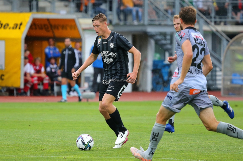 Wolfsberg - Sturm Graz
Oesterreichische Fussball Bundesliga, 2. Runde, Wolfsberger AC - SK Sturm Graz, Lavanttal Arena Wolfsberg, 01.08.2021. 

Foto zeigt Alexander Prass (Sturm)
