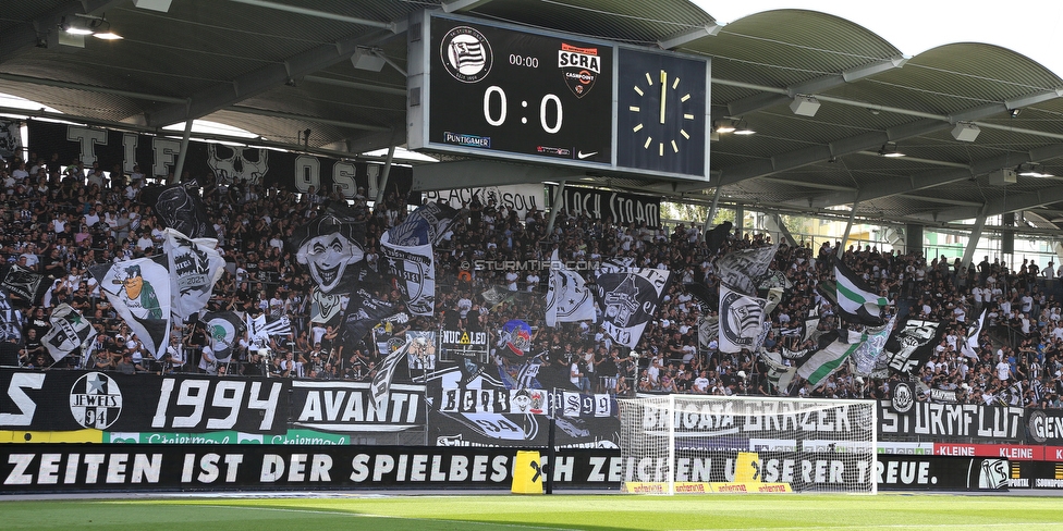 Sturm Graz - Altach
Oesterreichische Fussball Bundesliga, 3. Runde, SK Sturm Graz - SCR Altach, Stadion Liebenau Graz, 07.08.2021. 

Foto zeigt Fans von Sturm
