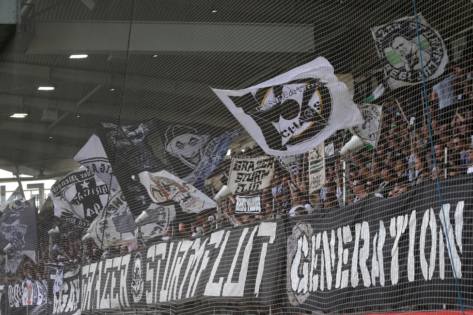 Sturm Graz - Altach
Oesterreichische Fussball Bundesliga, 3. Runde, SK Sturm Graz - SCR Altach, Stadion Liebenau Graz, 07.08.2021. 

Foto zeigt Fans von Sturm
Schlüsselwörter: generationchaos sturmflut