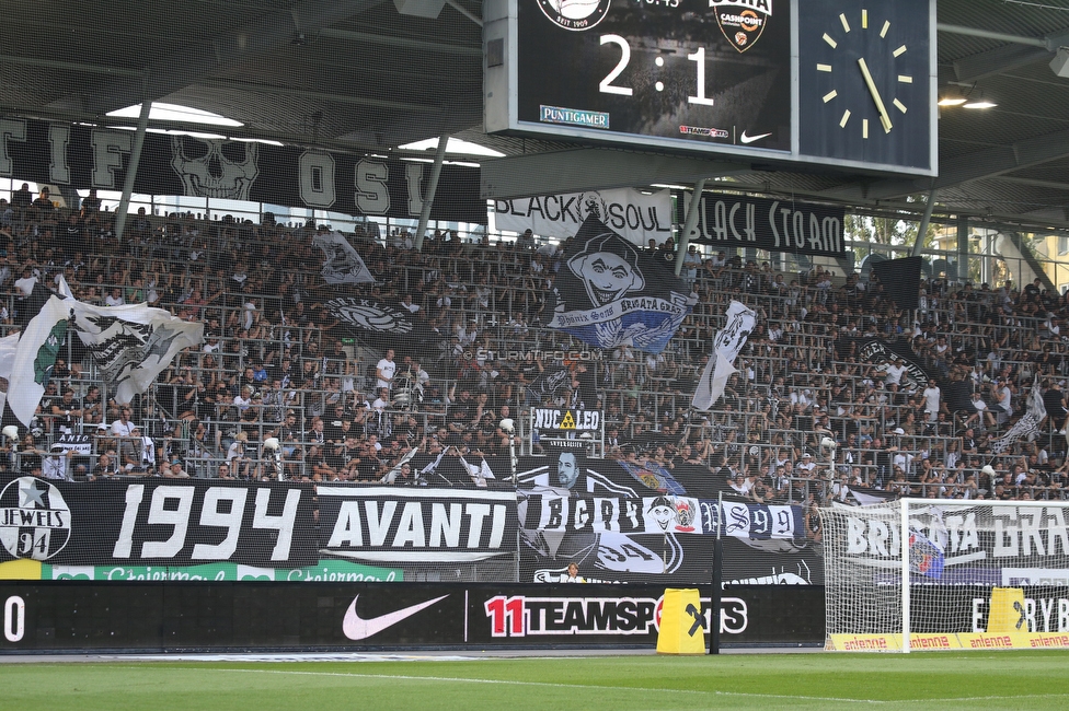 Sturm Graz - Altach
Oesterreichische Fussball Bundesliga, 3. Runde, SK Sturm Graz - SCR Altach, Stadion Liebenau Graz, 07.08.2021. 

Foto zeigt Fans von Sturm
