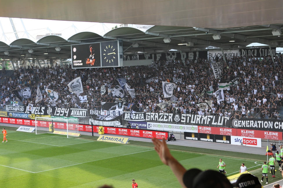 Sturm Graz - Altach
Oesterreichische Fussball Bundesliga, 3. Runde, SK Sturm Graz - SCR Altach, Stadion Liebenau Graz, 07.08.2021. 

Foto zeigt Fans von Sturm
Schlüsselwörter: torjubel