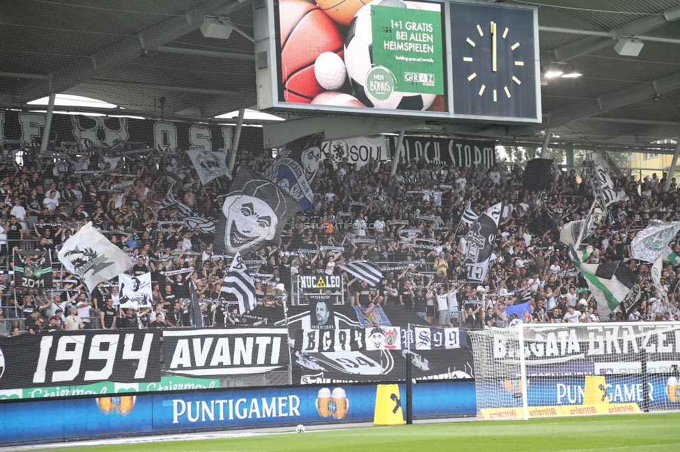 Sturm Graz - Altach
Oesterreichische Fussball Bundesliga, 3. Runde, SK Sturm Graz - SCR Altach, Stadion Liebenau Graz, 07.08.2021. 

Foto zeigt Fans von Sturm
Schlüsselwörter: schals