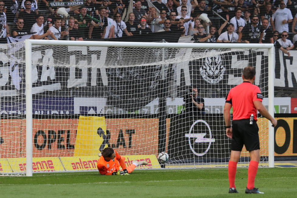 Sturm Graz - Altach
Oesterreichische Fussball Bundesliga, 3. Runde, SK Sturm Graz - SCR Altach, Stadion Liebenau Graz, 07.08.2021. 

Foto zeigt Tino Casali (Altach)
Schlüsselwörter: elfmeter tor