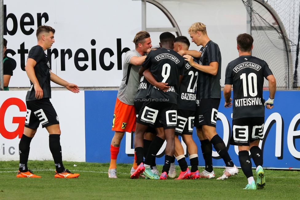 LASK - Sturm Graz
Oesterreichische Fussball Bundesliga, 4. Runde, LASK - SK Sturm Graz, Waldstadion Pasching, 15.08.2021. 

Foto zeigt die Mannschaft von Sturm
