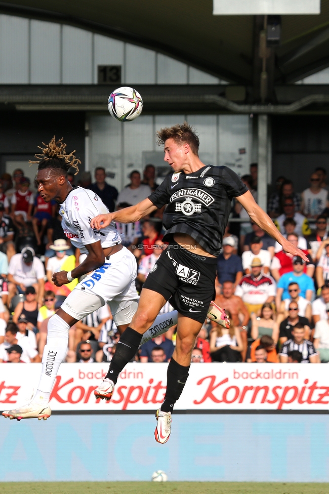 LASK - Sturm Graz
Oesterreichische Fussball Bundesliga, 4. Runde, LASK - SK Sturm Graz, Waldstadion Pasching, 15.08.2021. 

Foto zeigt David Affengruber
